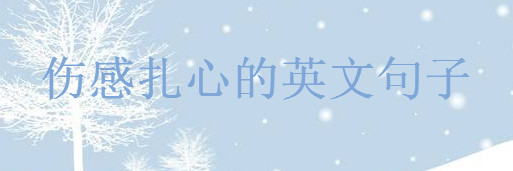 關于傷感的英文句子大盤點句句扎心,痛到心碎的英文句子